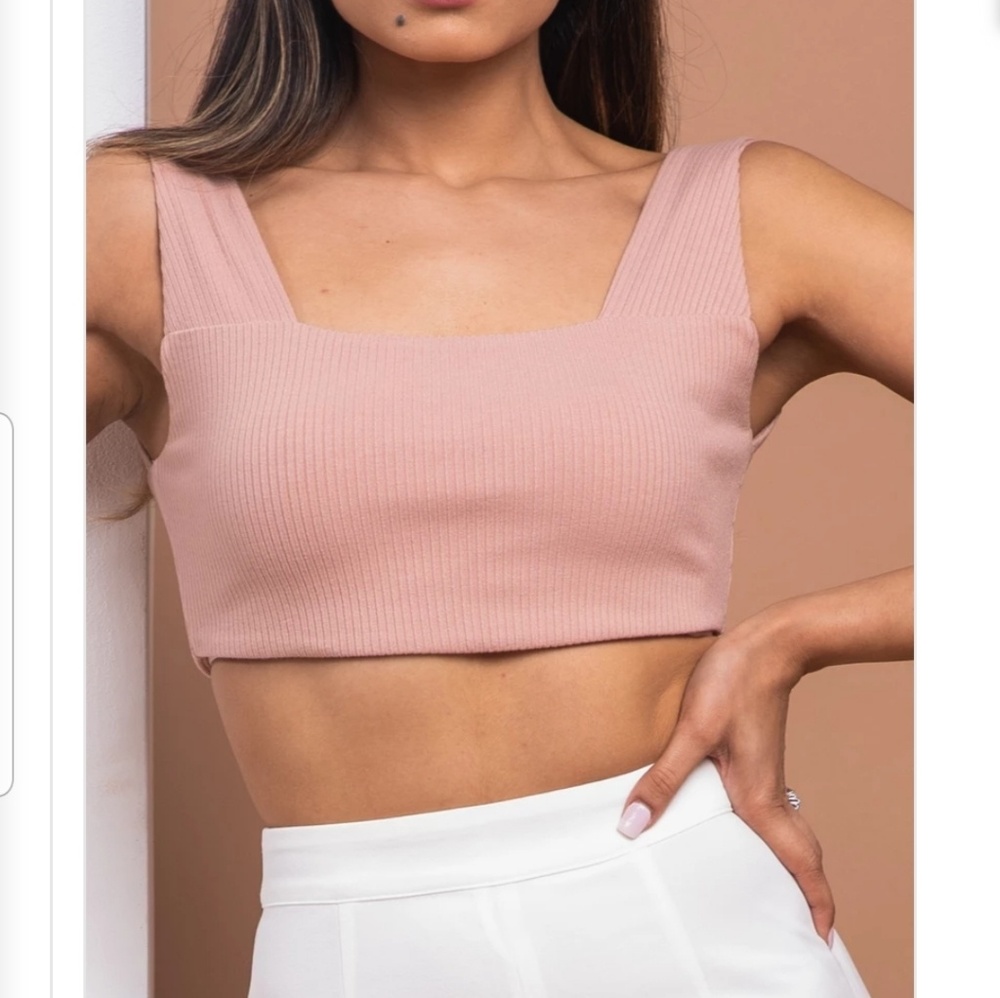 Blush crop top